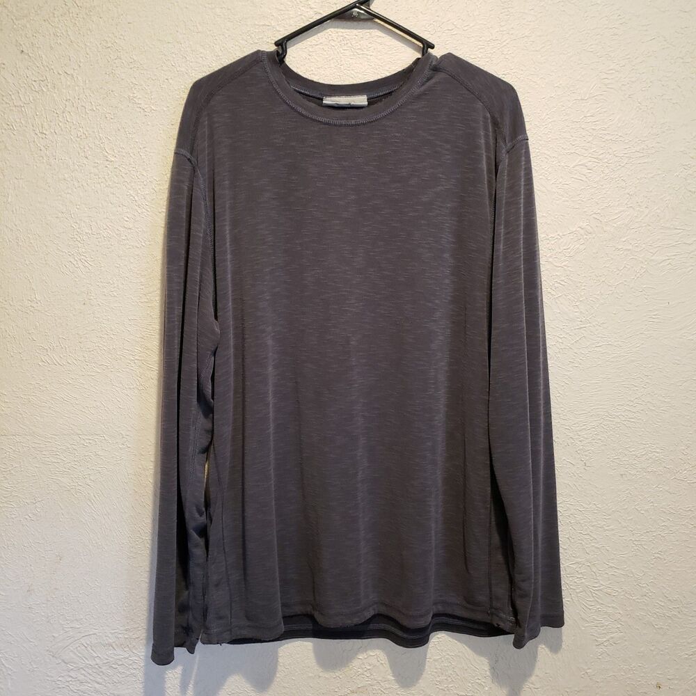 Tommy Bahama Men's Gray Brown Long Sleeve T-Shirt Island Crafted Long